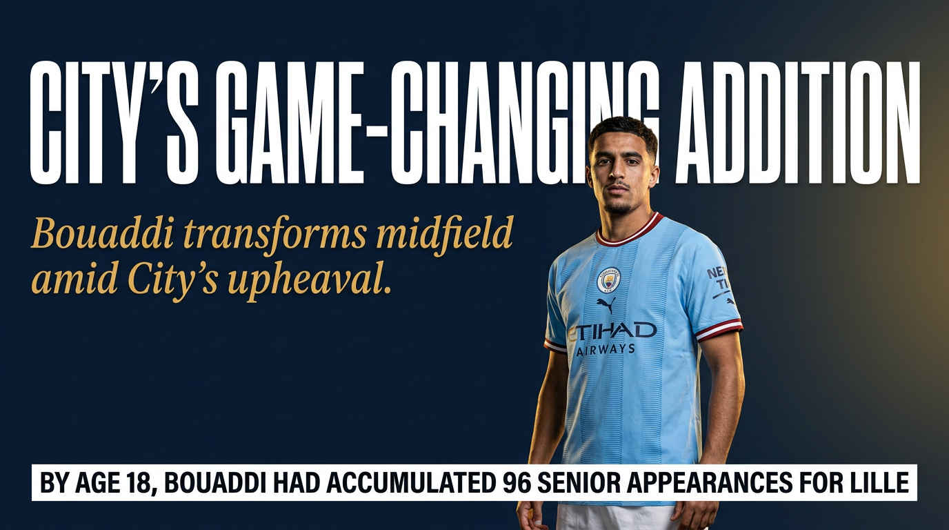 Cover graphic for "Ayyoub Bouaddi: Not Just Another Signing, but Manchester City's Strategic Pivot"