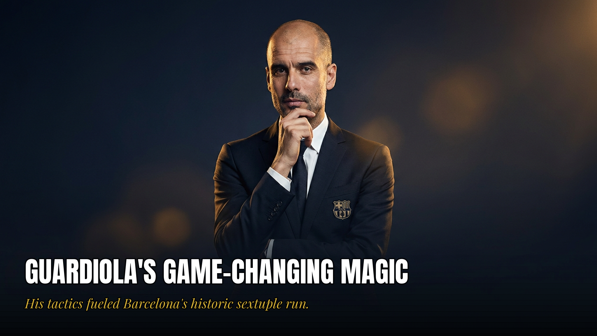 Cover graphic for "It's Not Just Messi: How Guardiola's Vision Turned Barcelona Into World-Beaters in 2009"